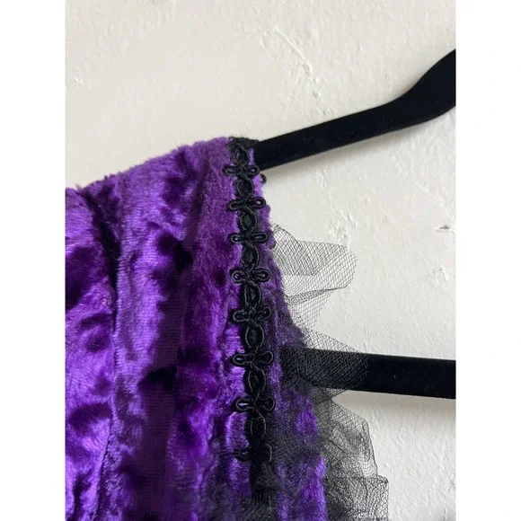 Jeannie Nitro Vintage Purple Velvet Gown Witchy Dress Size Large - Picture 10 of 10